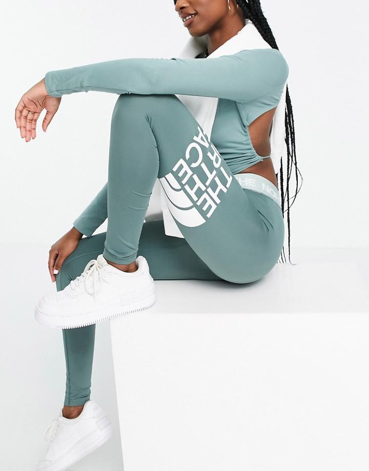 The North Face Training Flex High Waist Leggings In Green