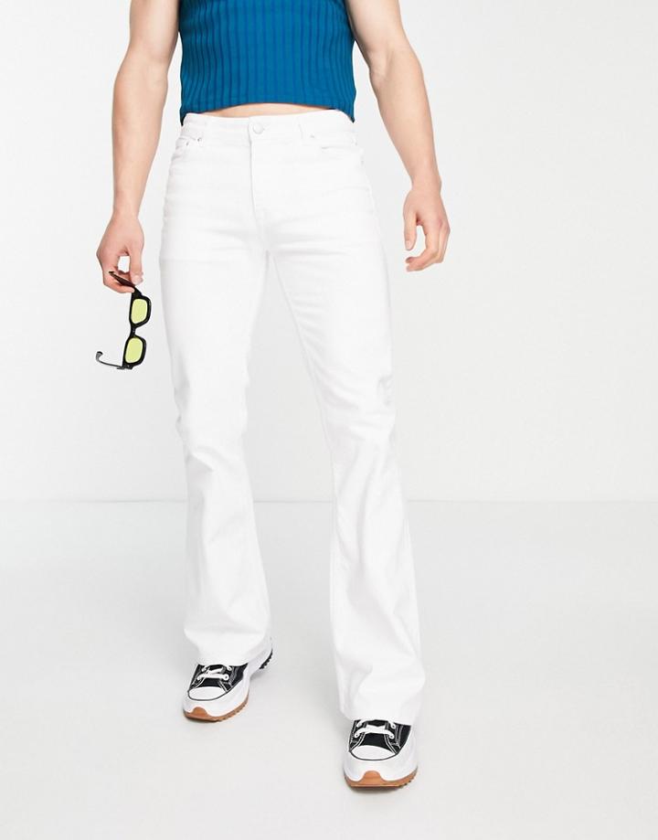 Asos Design Flared Jeans In White