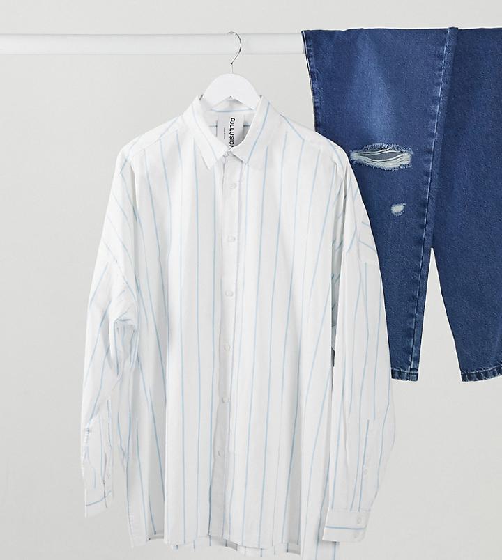 Collusion Long Sleeve Stripe Shirt-multi