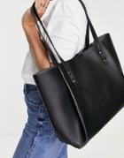 Asos Design Tote Bag With Laptop Compartment In Black