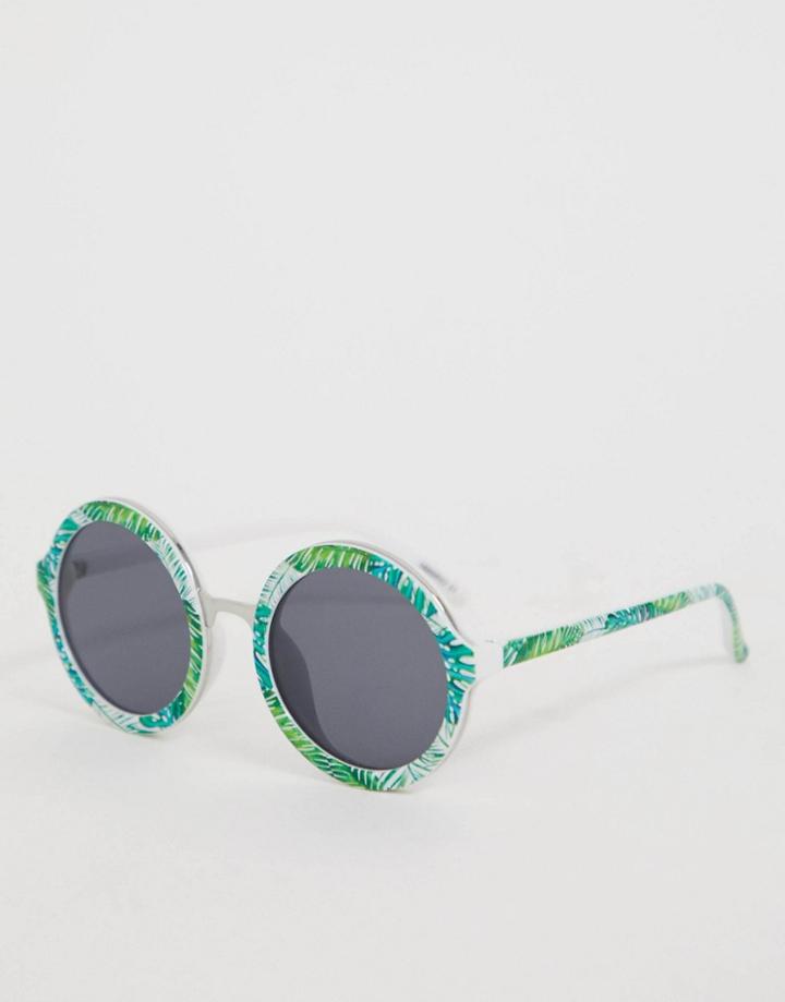Skinny Dip Lou Lou Palm Round Sunglasses - Multi