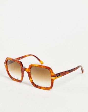 Ray-ban Oversized 70's Square Sunglasses In Brown