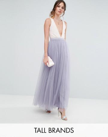 Little Mistress Tall Maxi Tulle Skirt - Purple