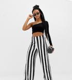 Collusion Striped Sequin Wide Leg Pants-multi