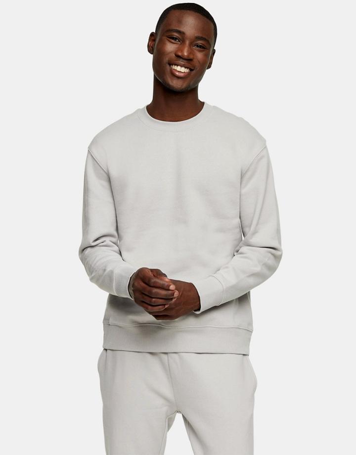 Topman Set Sweatshirt In Light Gray-grey