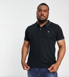 French Connection Plus Single Tipped Pique Polo In Navy