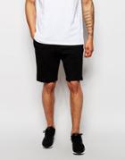 Asos Slim Fit Smart Shorts With Stripe - Black