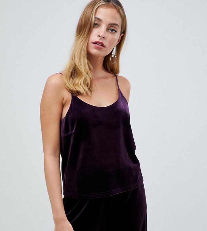 Y.a.s Petite Velvet Cami - Purple