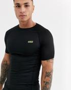 Asos 4505 Icon Muscle Training T-shirt With Quick Dry In Black