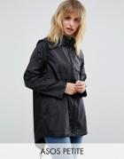 Asos Petite Pac A Trench - Black
