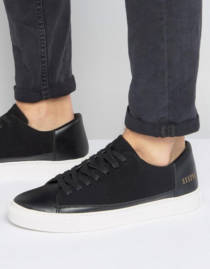 Systvm Lo Sneakers In Black - Black