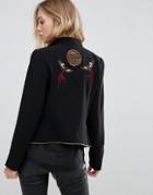 B.young Embroidered Trophy Jacket - Black
