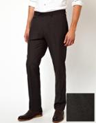 Asos Slim Fit Smart Pants In Charcoal