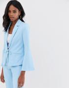 Unique21 Frill Sleeve Blazer - Blue