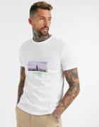 Bershka Graffiti Back Print T-shirt In White