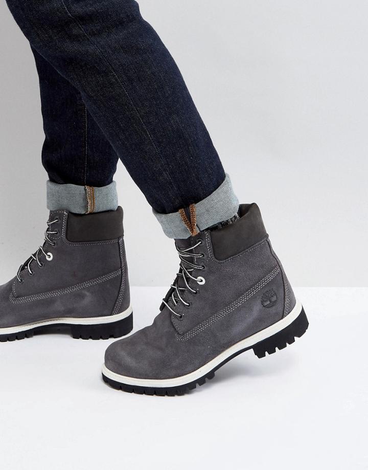 Timberland Classic 6 Inch Suede Boots - Gray