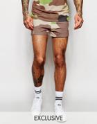 Hype Retro Shorts In Camo - Green