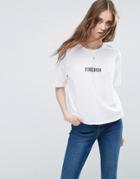 Asos T-shirt With Freedom Print - White