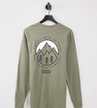 Columbia Cades Cove Long Sleeve Back Print T-shirt In Green Exclusive At Asos