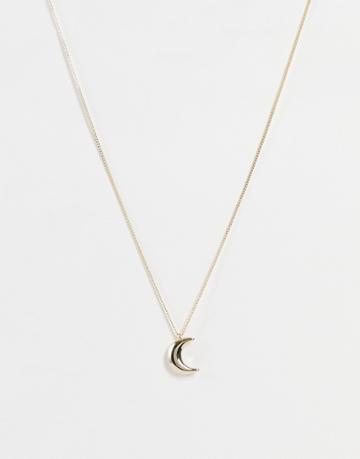 & Other Stories Moon Pendant Necklace In Gold