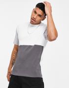River Island Slim Fit City Block T-shirt In White