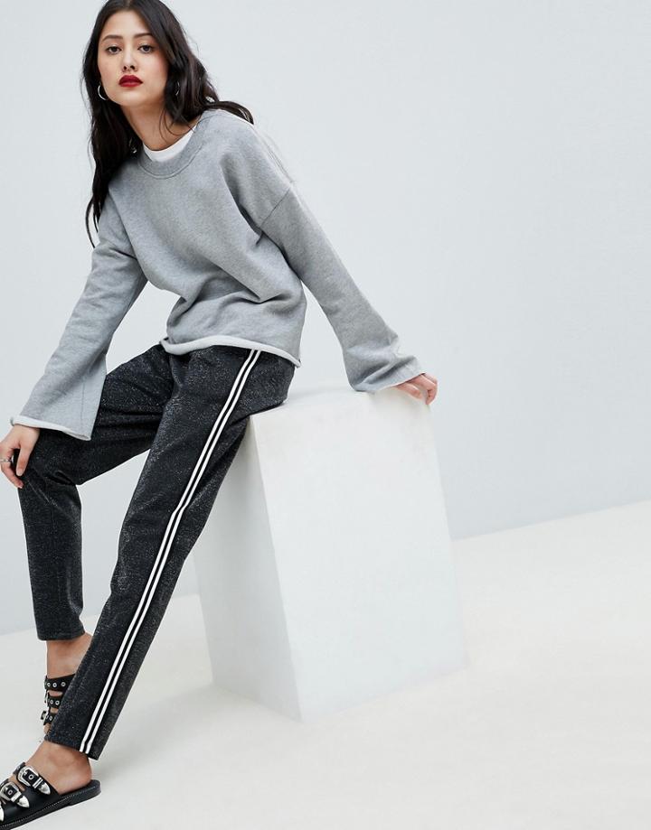Vero Moda Sporty Stripe Pants - Silver