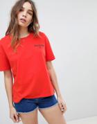 Only Slogan T-shirt - Red