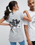 Asos Valentine's T-shirt With Mickey And Minnie Print - Gray