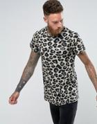 Roadies Of 66 Oversized T-shirt In Leopard Print - Multi