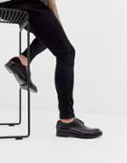 Base London Keats Lace Up Shoes In Hi Shine Bordo - Red