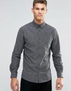 Rhino Plain Flannel Slim Fit Formal Shirt - Gray