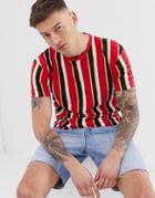 Jack & Jones Stripe T-shirt-red