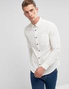 Only & Sons Shirt In Slim Fit All Over Ditsy Print - White