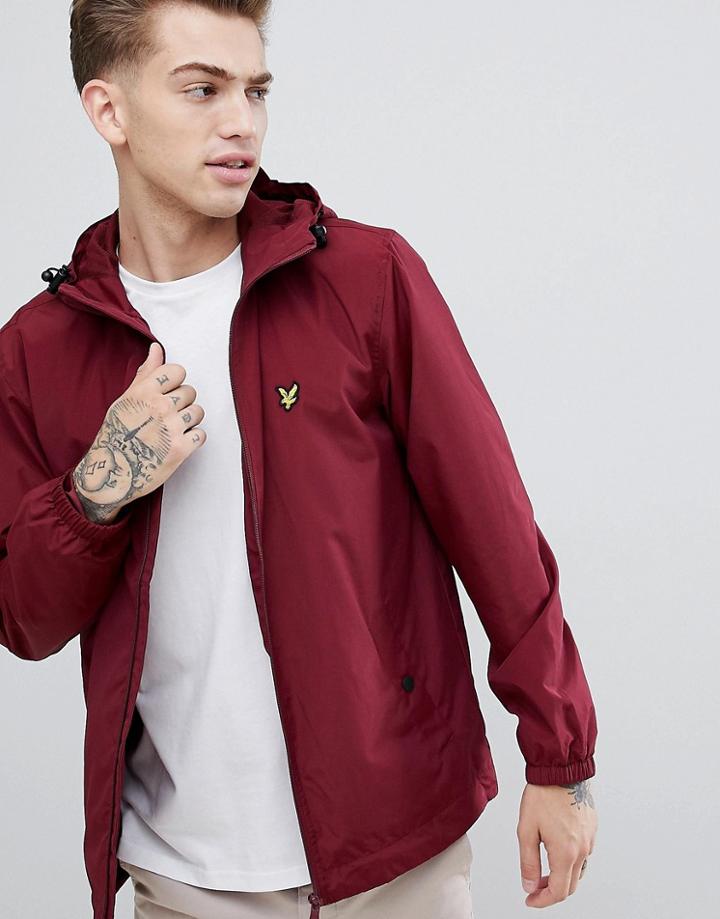Lyle & Scott Zip Through Hooded Jacket - Red