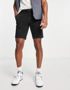 Calvin Klein Garment Dyed Shorts With Belt In Black