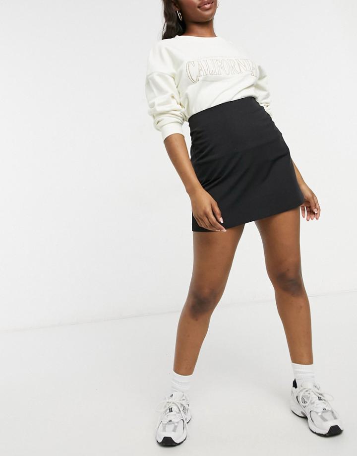 Asos Design Tailored A-line Mini Skirt In Black