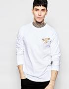 Abuze London Long Sleeve Top Desert Camo - White