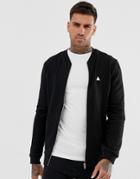 Asos Design Jersey Bomber In Black With Triangle - Black