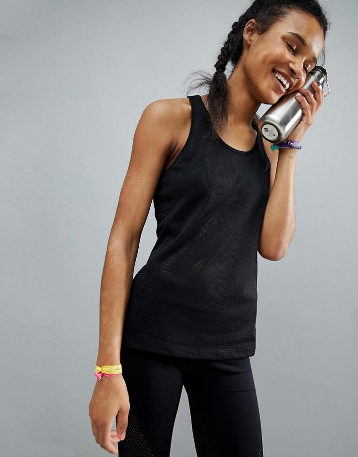 Asos 4505 Training Tank In Breathable Mesh - Black