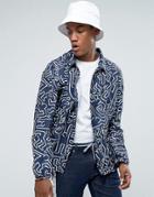 Herschel Forecast Hooded Coach Jacket Waterproof Keith Haring Print In Navy Uk Exclusive - Navy