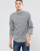 Original Penguin Micro Gingham Slim Fit Heritage Shirt - Navy