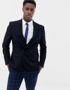 Only & Sons Double Breasted Suit Jacket - Navy