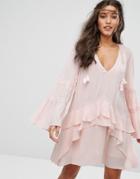 Stevie May Leonard Mini Smock Dress - Pink