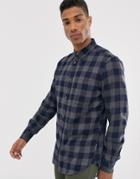 French Connection Large Gingham Flannel Shirt-gray