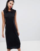 Weekday Sleeveless Column Dress - Black
