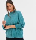 Micha Lounge Curve Relaxed Sweater With Balloon Sleeves