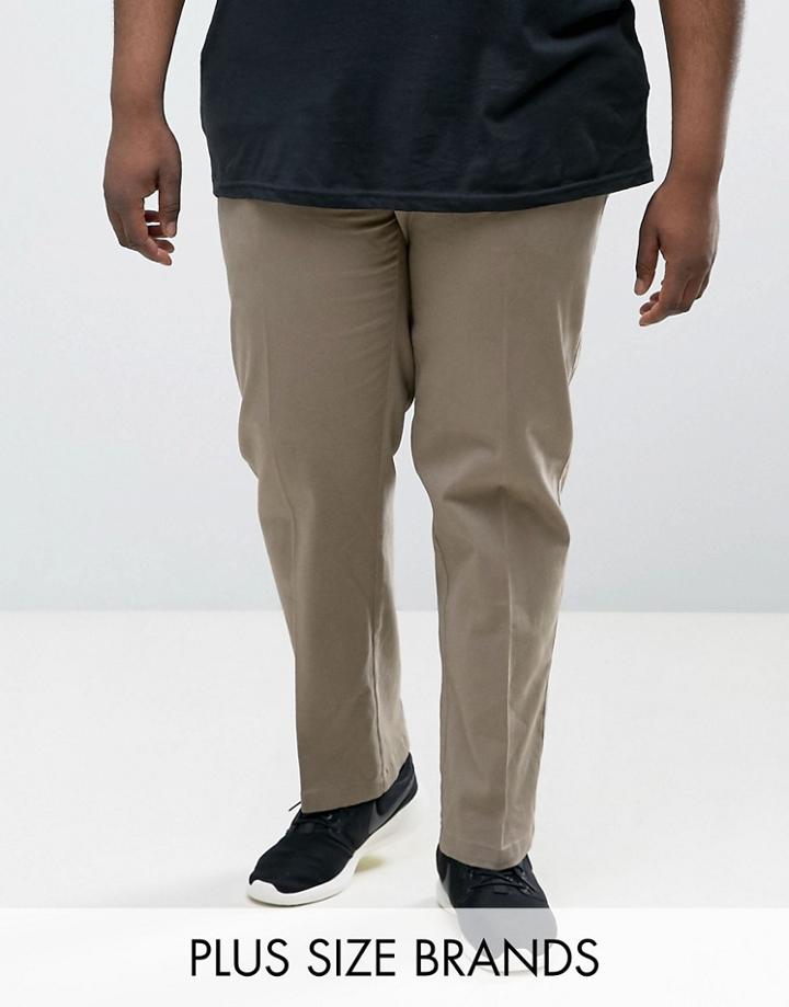 Duke Plus Stretch Chinos In Stone - Stone
