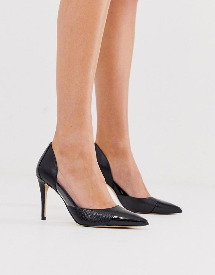 Aldo Pointed Pumps In Snake Mix-black