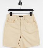 Reclaimed Vintage Inspired Mom Denim Shorts In Sand-neutral
