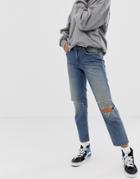 Cheap Monday Revive 90s Crop Jean With Recycled & Organic Cotton - Blue